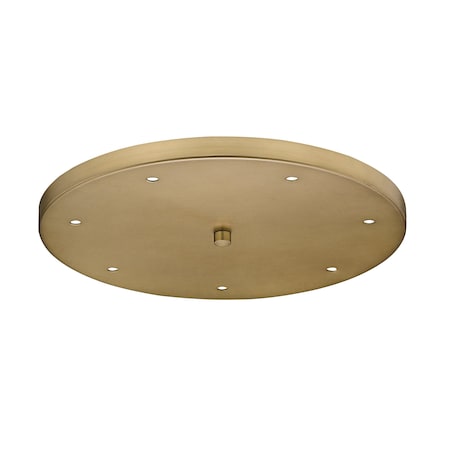 Z-Lite Multi Point Canopy Ceiling Plate, 7-Light, 18 In.W x 1.5 In.H, Rubbed Brass CP1807R-RB